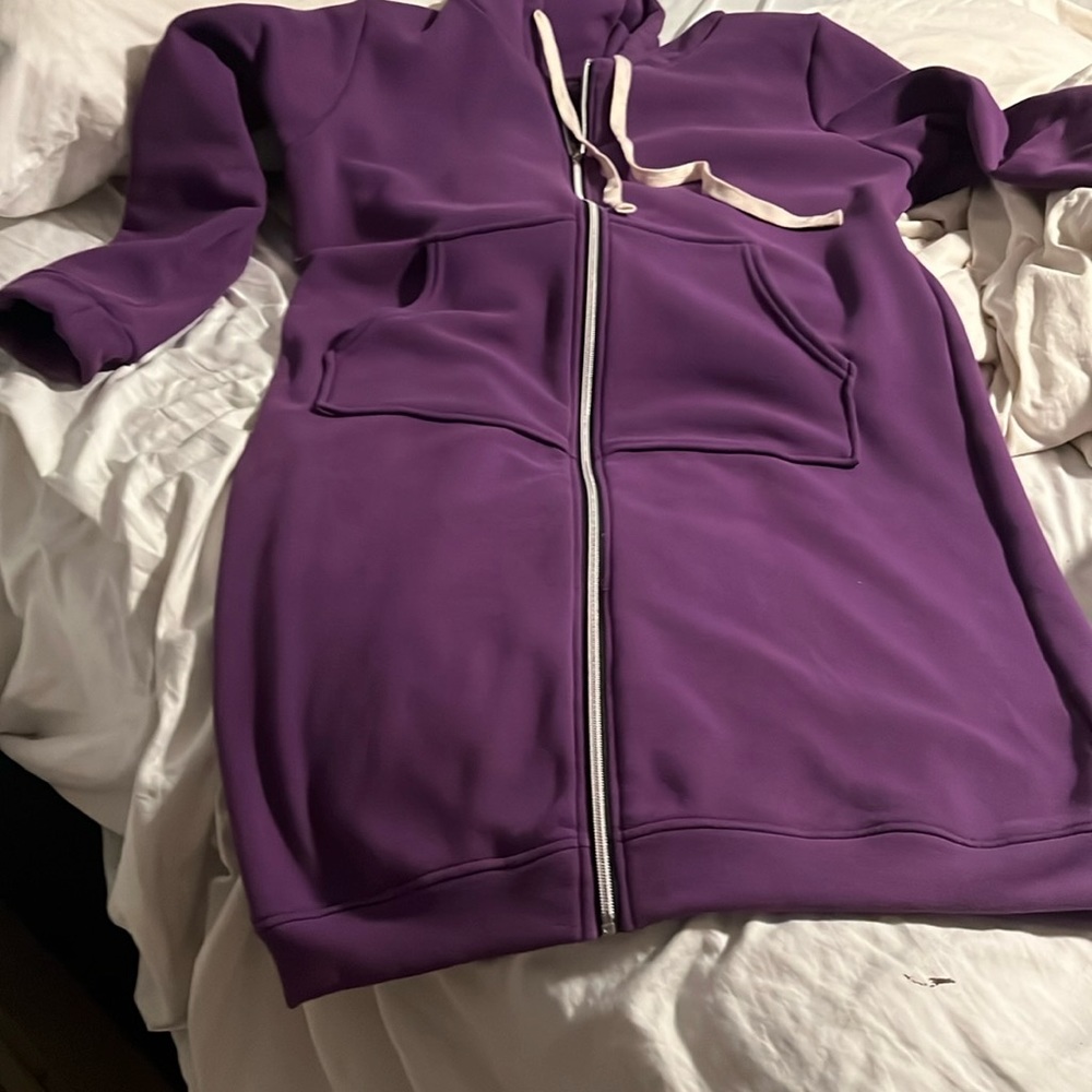 Purple sweatshirt dress very warm